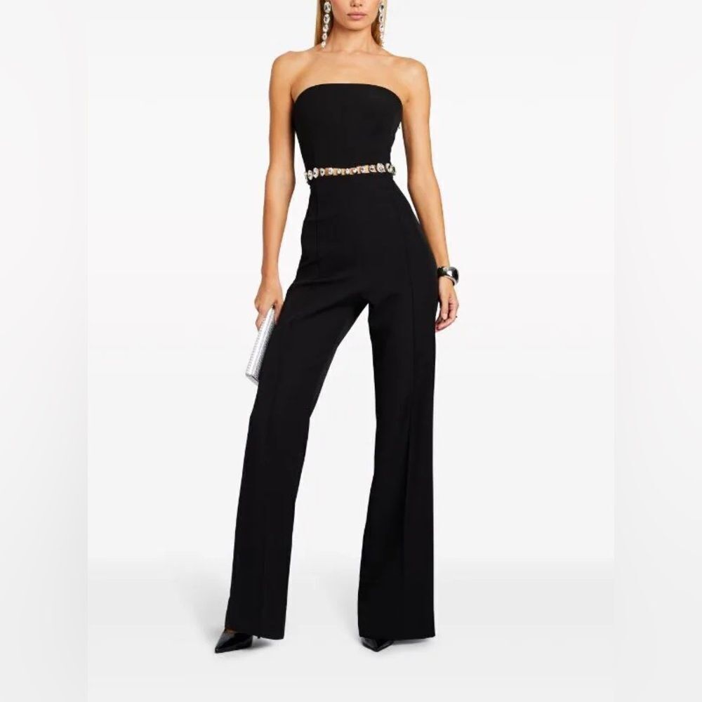 Retrofete Black Glenda Embellished Jumpsuit